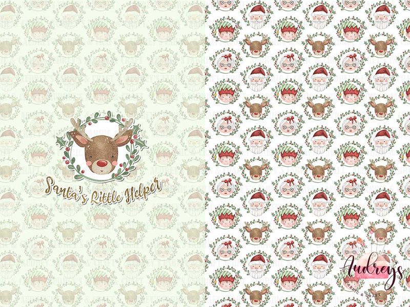 Santa&#39;s Little Helper | Digital-Print Custom Cotton Woven | 145cm wide