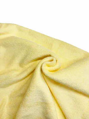 Light Lemon | Double-Sided Cotton Terry Towelling | 158cm Wide
