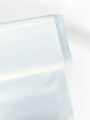 White Solid | Dobby Swiss Dot Embroidered Cotton Woven Fabric | 110cm Wide