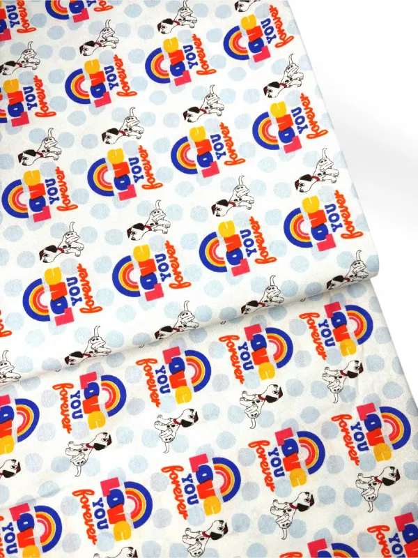 Rainbow Dalmatian Love | Licensed Quilting Cotton | 112cm wide