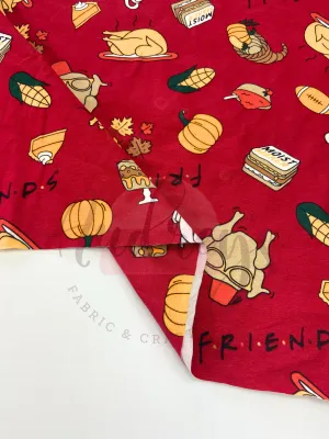 Friends, Icons | Licensed Cotton Lycra Fabric, 180gsm