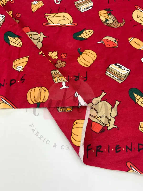 Friends, Icons | Licensed Cotton Lycra Fabric, 180gsm