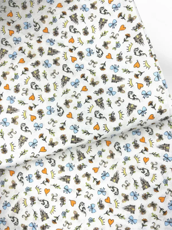 Princess Accessories | Extra-Wide Licensed Quilting Cotton | 145cm wide