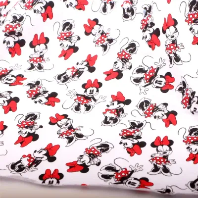 Minnie Mouse | Licensed Cotton Jersey T-shirt Fabric | 180cm Wide