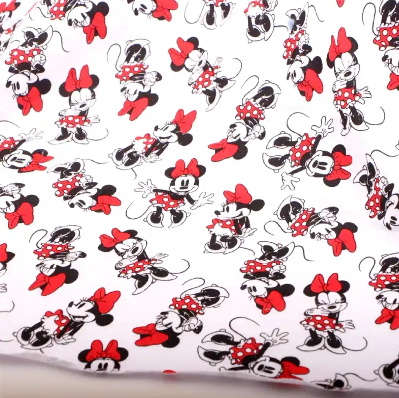 Minnie Mouse | Licensed Cotton Jersey T-shirt Fabric | 180cm Wide