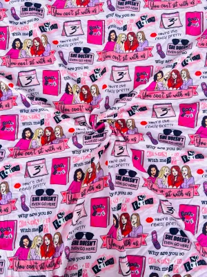 Mean Girls Collage | Digital Print Custom Modal Spandex Lycra Fabric, 270gsm