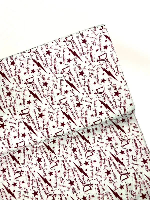 Harry Potter Script | Extra-Wide Licensed Quilting Cotton | 145cm wide