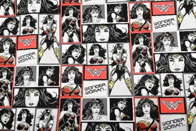 Wonderwoman, Collage | Licensed Quilting Cotton | 112cm Wide