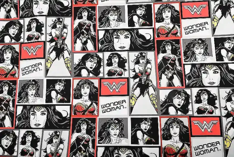 Wonderwoman, Collage | Licensed Quilting Cotton | 112cm Wide