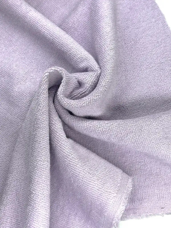 Light Lilac | Double-Sided Cotton Terry Towelling | 158cm Wide