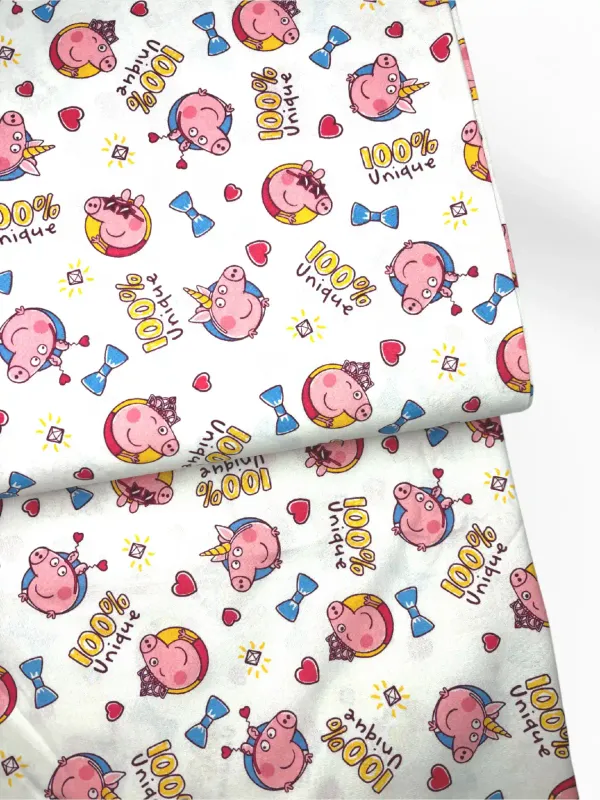 Peppa's Unicorn Party | Licensed Quilting Cotton | 112cm wide