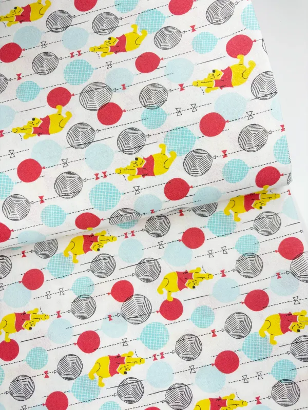 Pooh's Balloon Jamboree | Licensed Quilting Cotton | 145cm wide