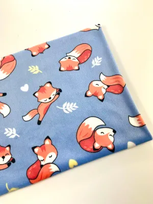 Foxes | Plush Stretch Minky Fleece Fabric | 164cm Wide