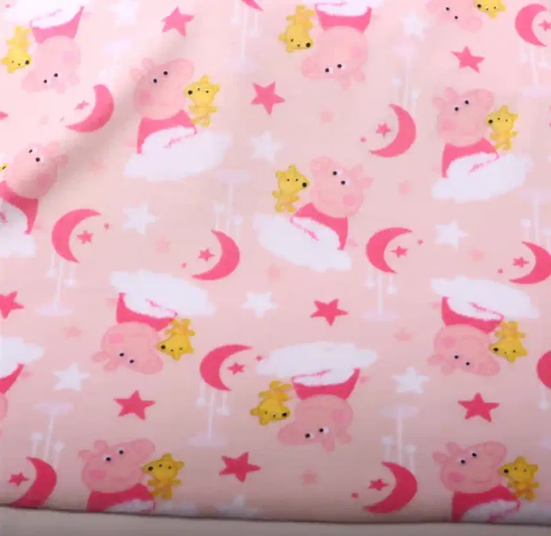 Peppa Pig | Licensed Plush Stretch Minky Fleece Fabric | 180cm Wide