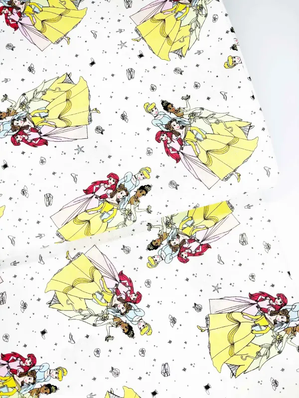 Princesses Bejeweled | Licensed Quilting Cotton | 112cm wide