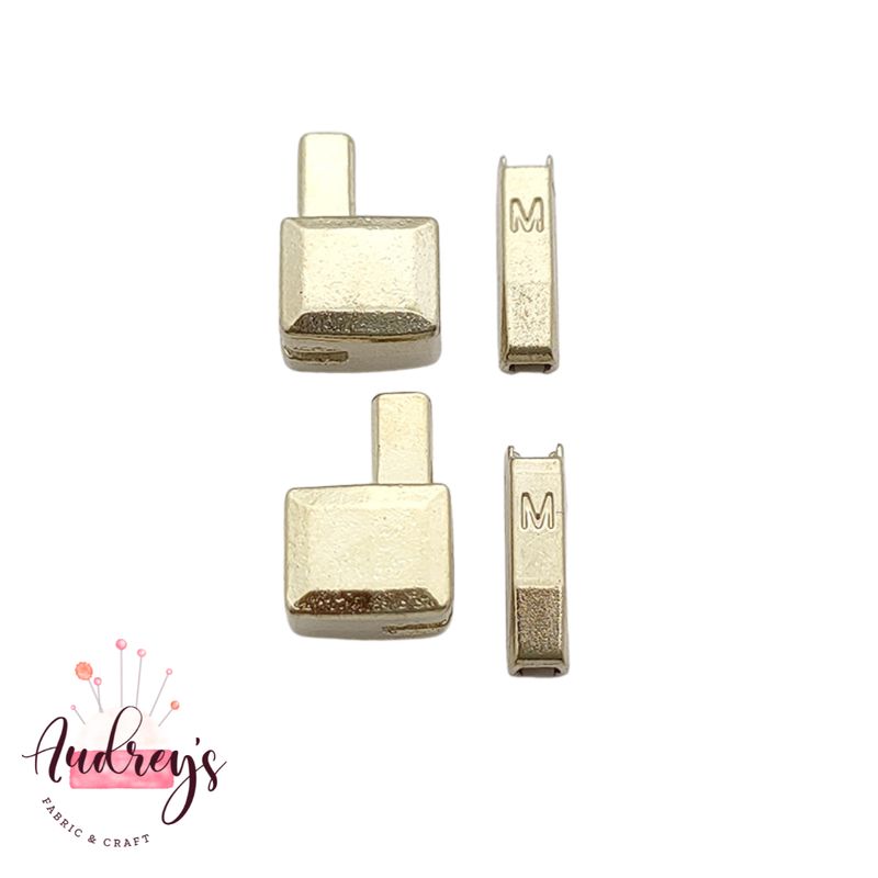 Gold, 2 Sizes | Zipper Box Stopper &amp; Pin | 5 Sets