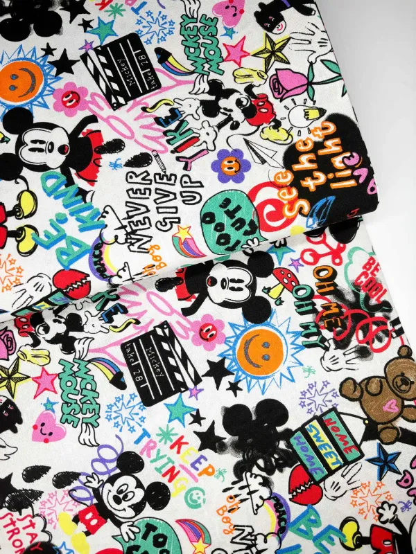 Mickey's Graffiti | Extra-wide Licensed Quilting Cotton | 145cm wide