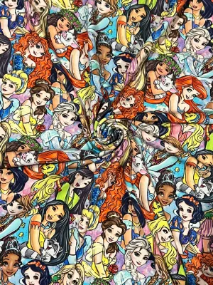 Princesses Allover | Digitally Print Custom Modal Spandex | 170cm Wide