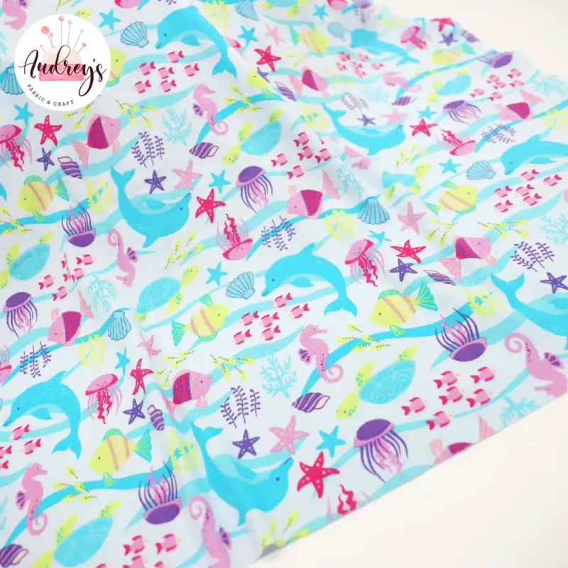 Under the Sea | Cotton Jersey Interlock T-Shirting Fabric, 170cm Wide