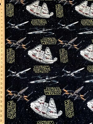 Star Wars, Spaceships, Black | Licensed Quilting Cotton | 112cm wide