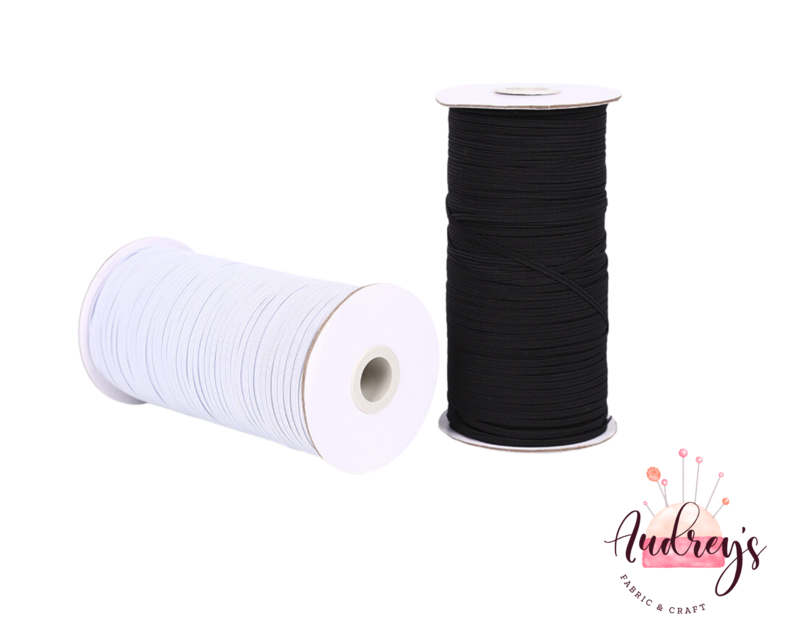 6mm, Braided Elastic | By the Meter or Roll