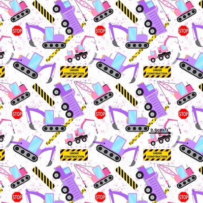 Girly Construction | Digital-Print Cotton Woven | 145cm wide