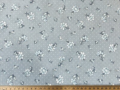 Florals on Polka | Quilting Cotton | 112cm wide