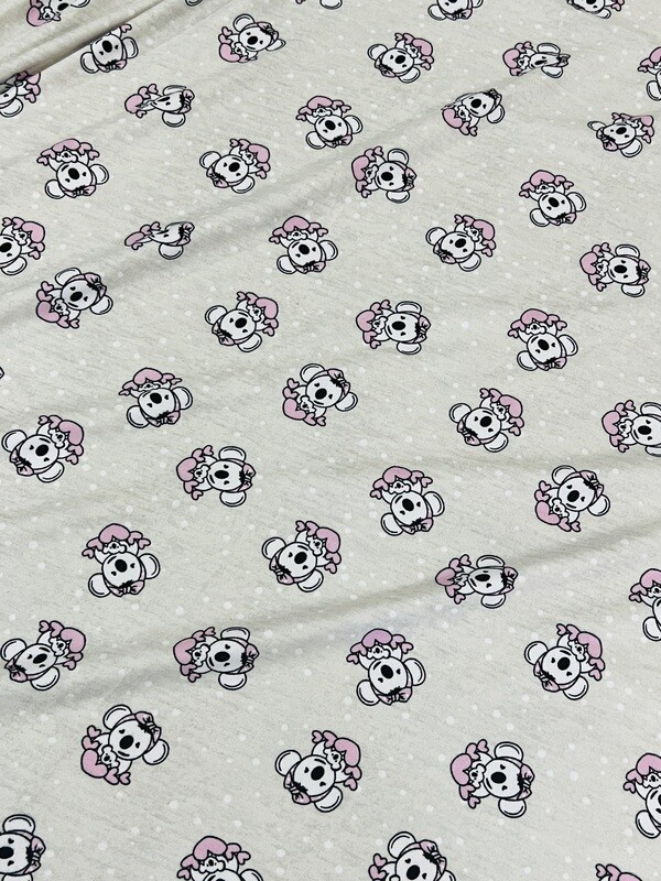Cute Koala | Single Brushed Poly Jersey, 150gsm | 165cm Wide