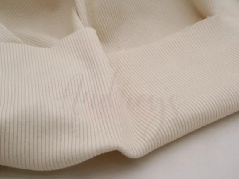 Light Tan | Ribbed Cotton Jersey Knit Fabric | 130cm Wide