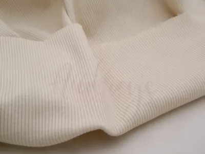 Light Tan | Ribbed Cotton Jersey Knit Fabric | 130cm Wide