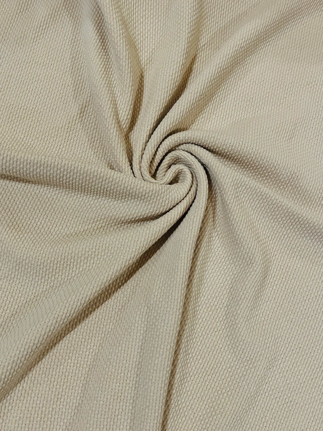Solid Beige | Stretch Waffle Jersey Knit | 140cm Wide