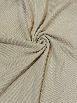 Solid Beige | Stretch Waffle Jersey Knit | 140cm Wide