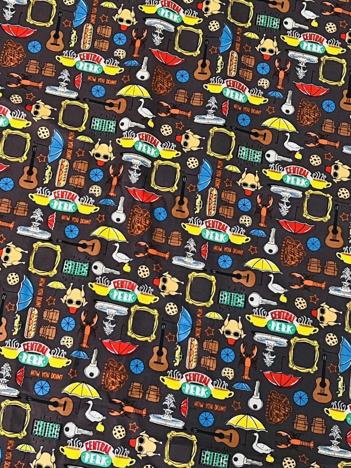 Friends Central Perk Brown | Licensed Quilting Cotton | 112cm wide
