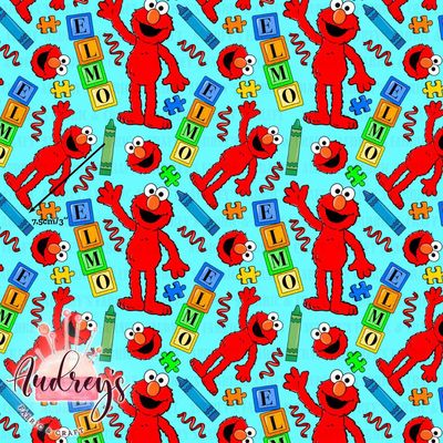 Elmo's ABCs | Digital-Print Custom Cotton Woven | 145cm wide