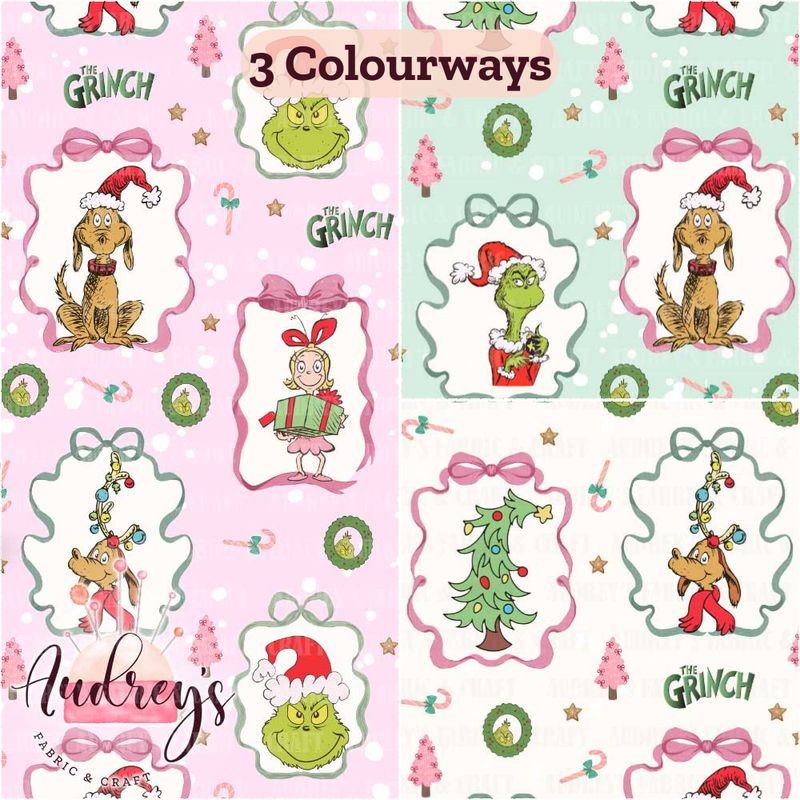 Grinch Frames &amp; Bows | PRE-ORDER | Choose Your Own Base
