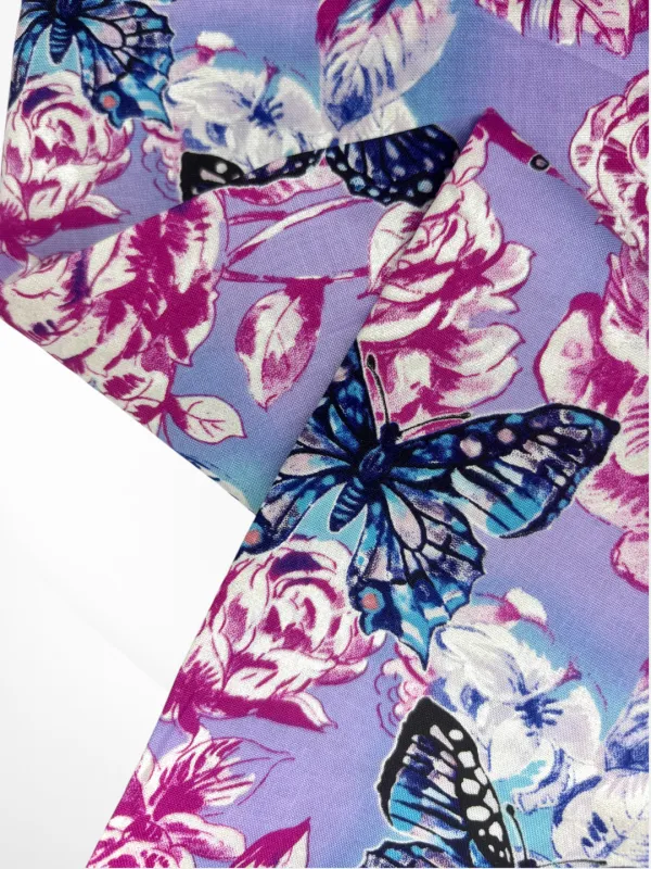 Butterflies &amp; Roses | Premium Quilting Cotton | 112cm wide