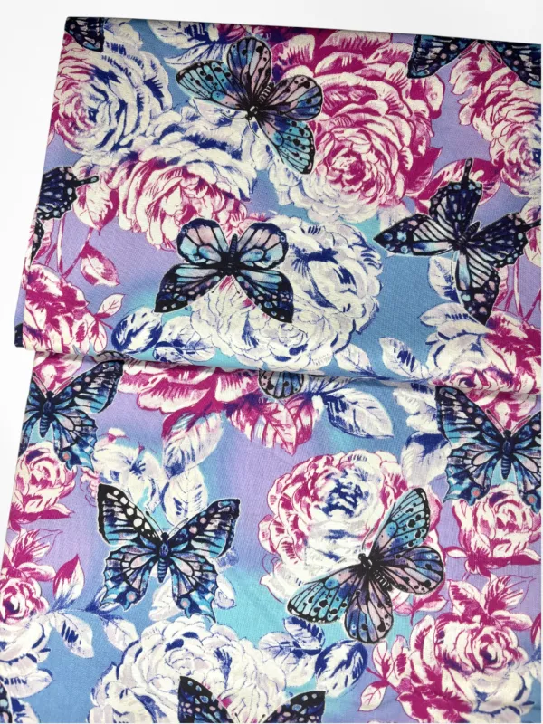 Butterflies &amp; Roses | Premium Quilting Cotton | 112cm wide