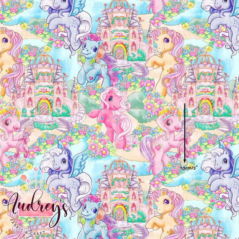 My Little Pony Pastel | Digital-Print Custom Cotton Woven | 145cm wide