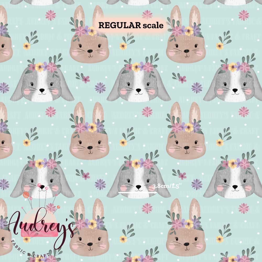 Rabbits | Digital-Print Custom Cotton Woven | 145cm wide