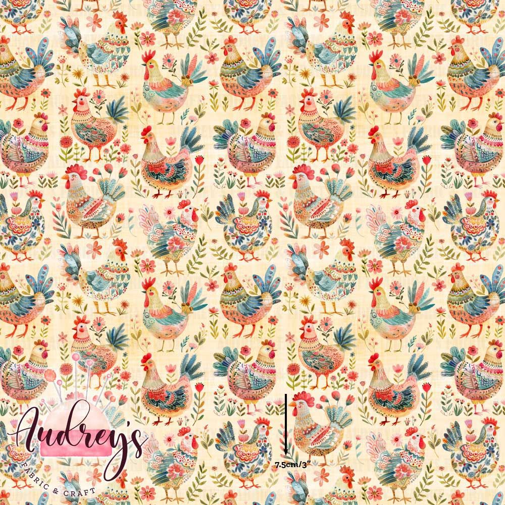Flock of Fancy | Digital-Print Custom Cotton Woven | 145cm wide