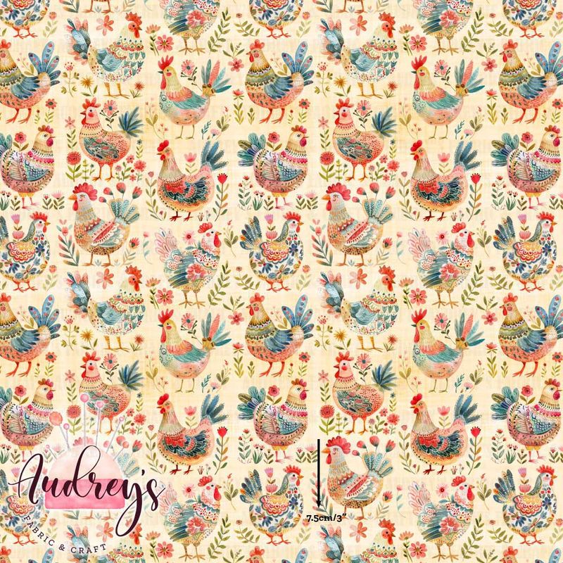 Flock of Fancy | Digital-Print Custom Cotton Woven | 145cm wide