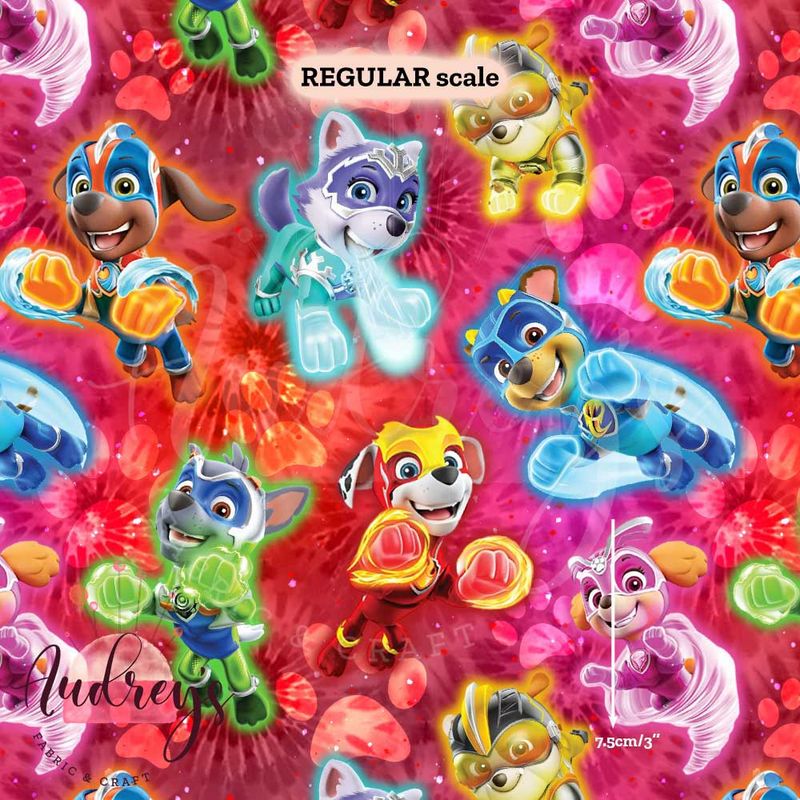 Paw Patrol Mighty | Digital-Print Custom Cotton Woven | 145cm wide
