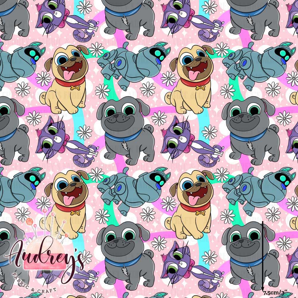 Puppy Dog Pals | Digital-Print Custom Cotton Woven | 145cm wide