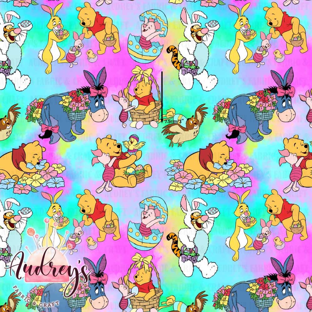 Winnie The Pooh Easter Fun | Digital-Print Custom Cotton Woven | 145cm wide