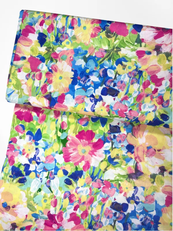 Painterly Petals, Summer | Quilting Cotton | 112cm wide