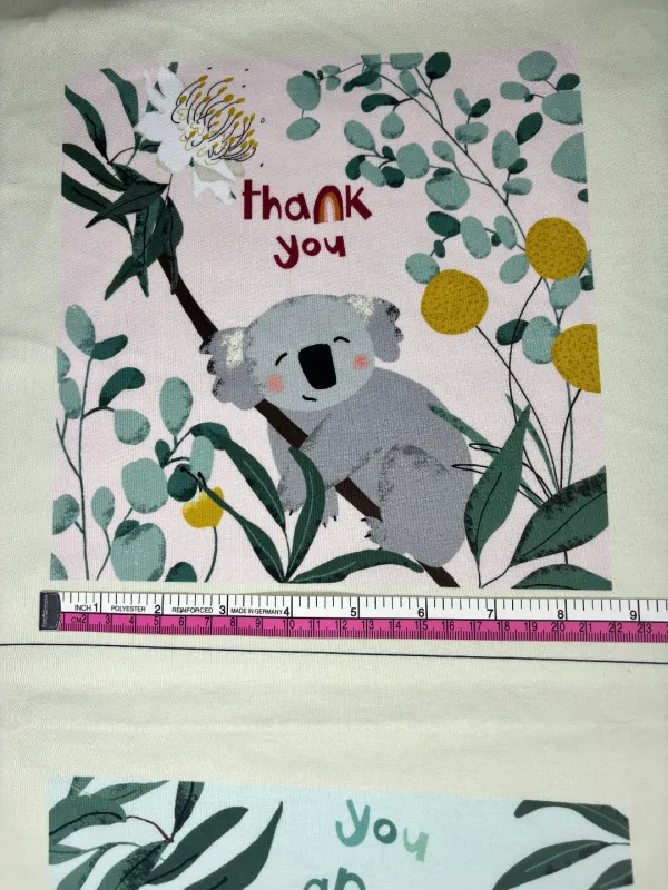 Aussie Animals, Nursery Panel | Digital Print Quilting Cotton Panel