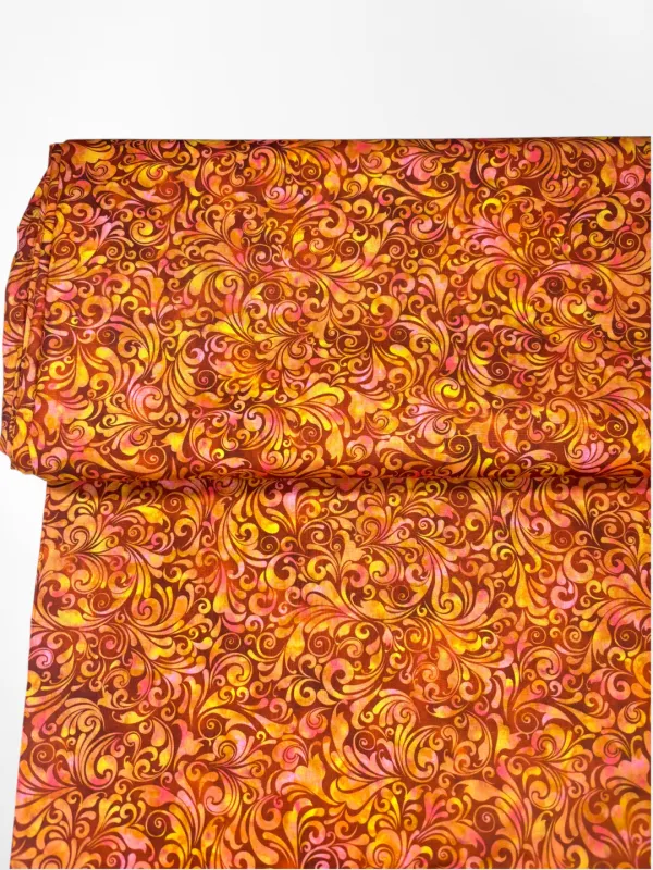 Paisley Twirls, Reds | Quilting Cotton | 112cm wide
