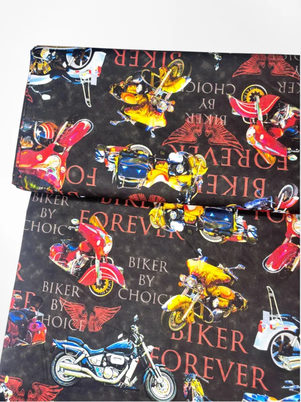 Biker by Choice | Quilting Cotton | 112cm wide