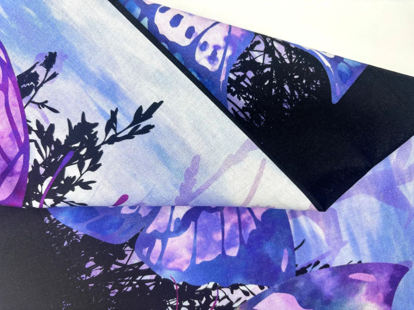Elysian, Butterfly Purple | Border-Print Quilting Cotton | 112cm wide