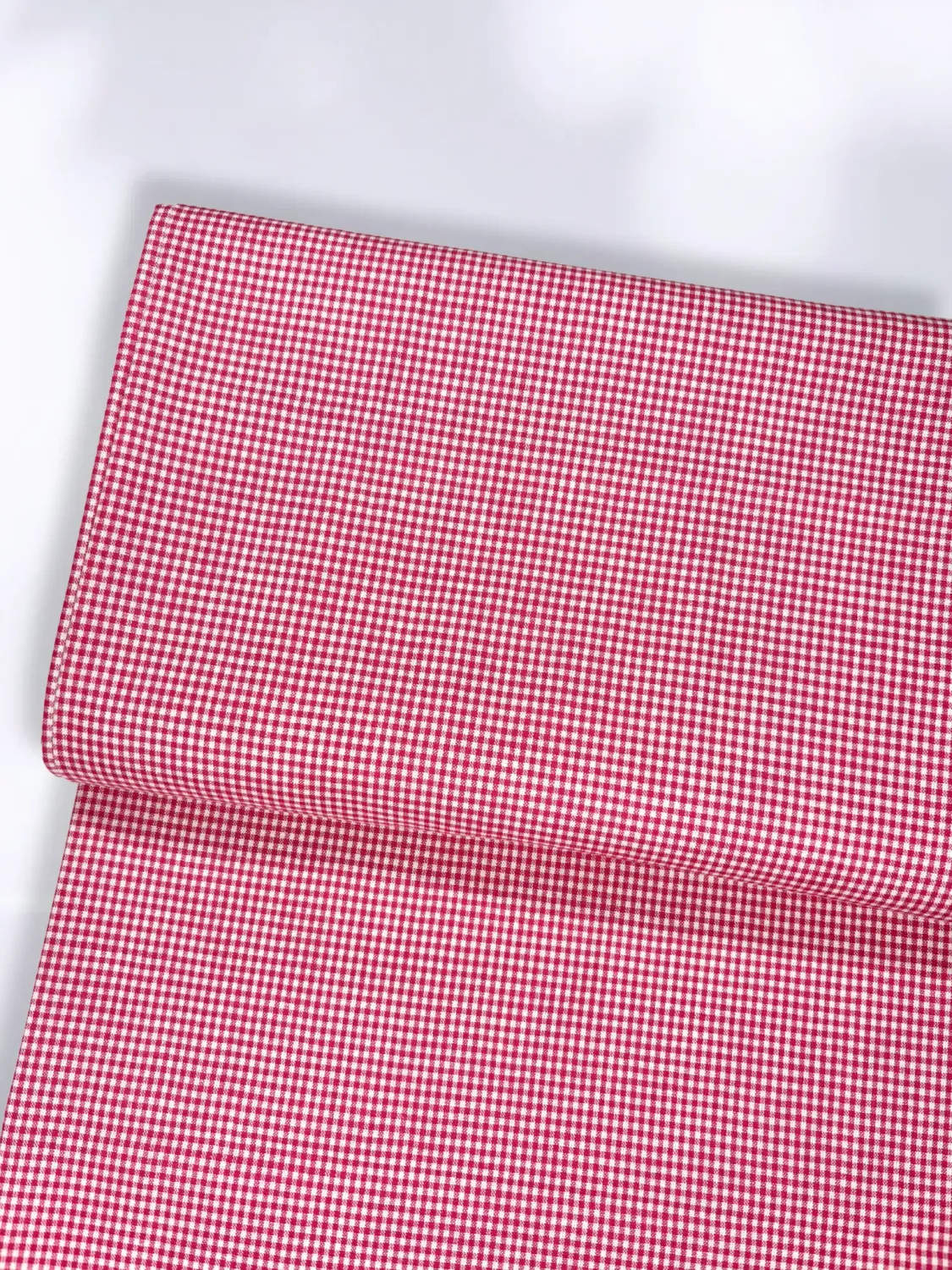 Gingham Red, 1/16'' | Yarn-dyed Cotton Woven Fabric | 112cm wide